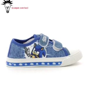 Scarpa Tela Bassa Con Luci Sonic Bimbo 25-33
