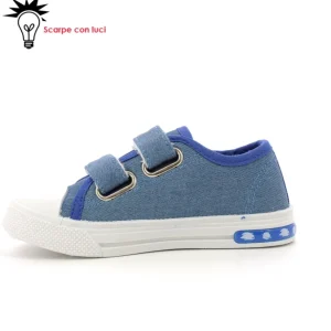 Scarpa Tela Bassa Con Luci Sonic Bimbo 25-33