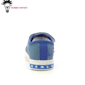 Scarpa Tela Bassa Con Luci Sonic Bimbo 25-33