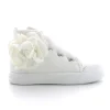 Sneakers Tela Alta Con Fiore 24-37