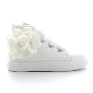 Sneakers Tela Alta Con Fiore 24-37