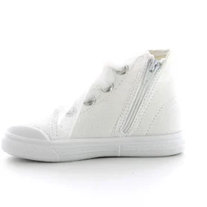 Sneakers Tela Alta Con Fiore 24-37