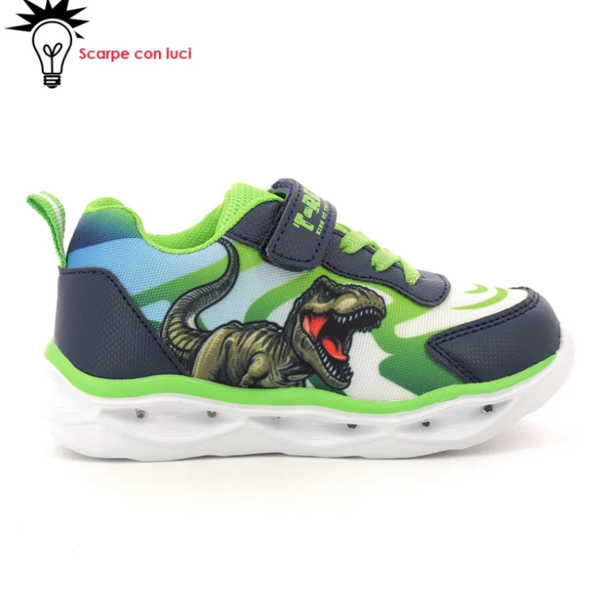 sneakers_velcro_con_luci__0-1.webp Sneakers Velcro Con Luci Dinosauro Bambino 25-33