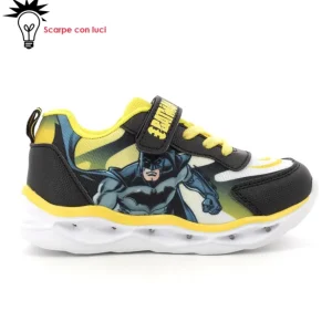 Sneakers Velcro Con Luci Batman Bambino 25-33