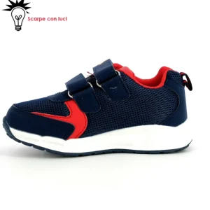 Sneakers Velcro Con Luci Spiderman Bambino 25-33