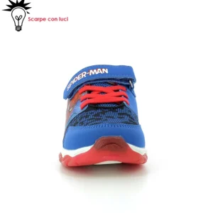 Sneakers Velcro Con Luci Spiderman Bambino 25-33